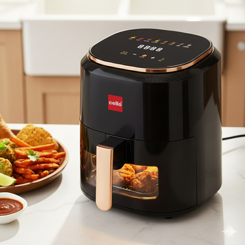 Cello Smart Pro Digital Display & Touch Control Panel 1400 W Air Fryer