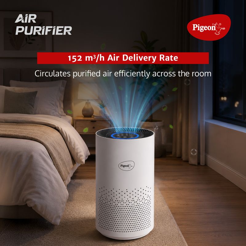 Pigeon PG Air Purifier Pro Portable Room Air Purifier (White) - Image 7