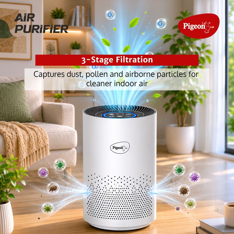 Pigeon PG Air Purifier Pro Portable Room Air Purifier (White) - Image 4