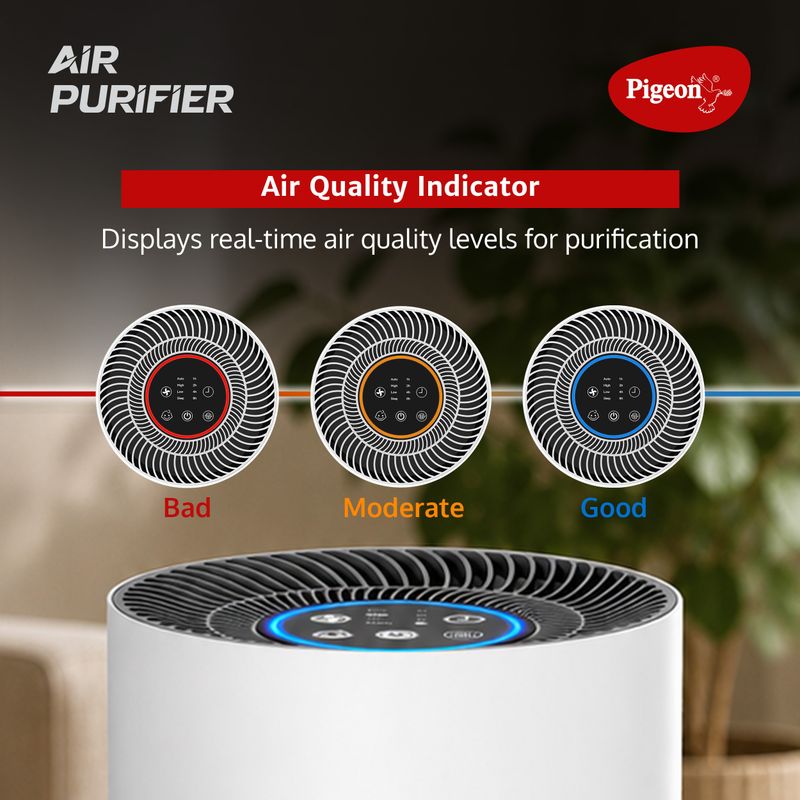 Pigeon PG Air Purifier Pro Portable Room Air Purifier (White) - Image 6
