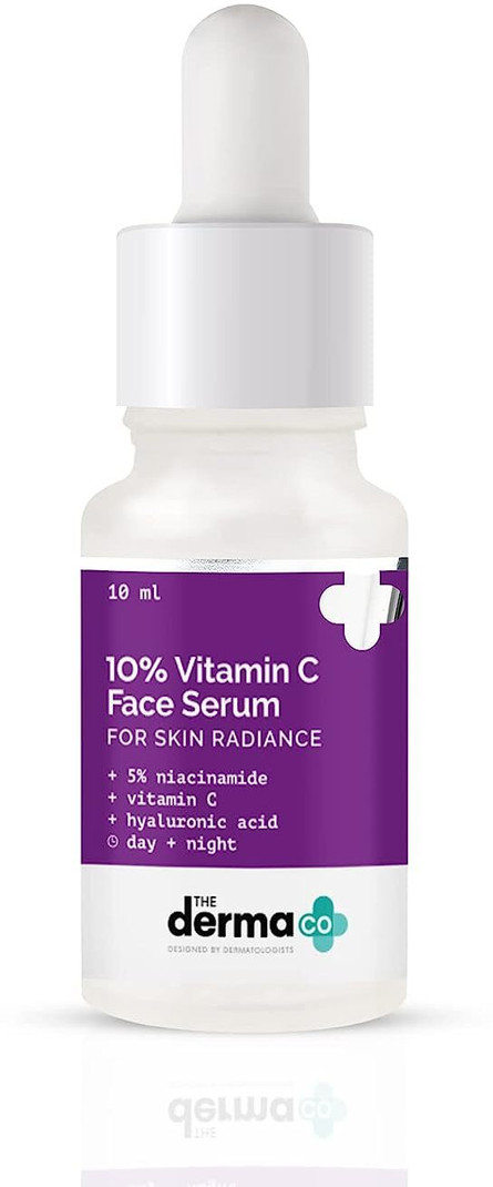 The Derma Co 10% Vitamin C Face Serum for Radiant Skin with 5% Niacinamide & Hyaluronic Acid 10 ml