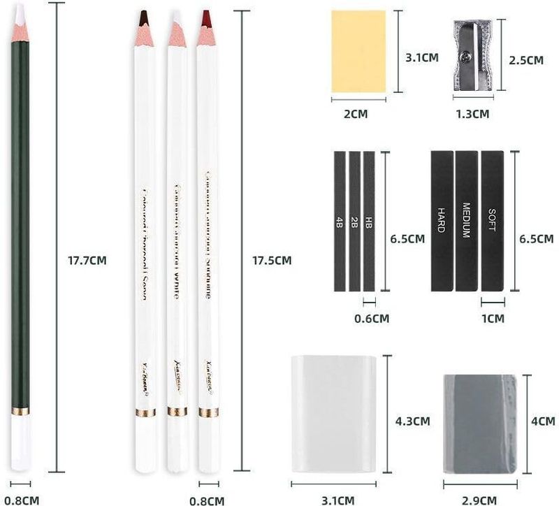 Shivom Art Sketching Pencils 42 Pcs Drawing Kit - Image 4