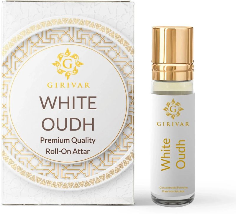 girivar White Oudh Attar Roll On Perfume 10ml - Image 5