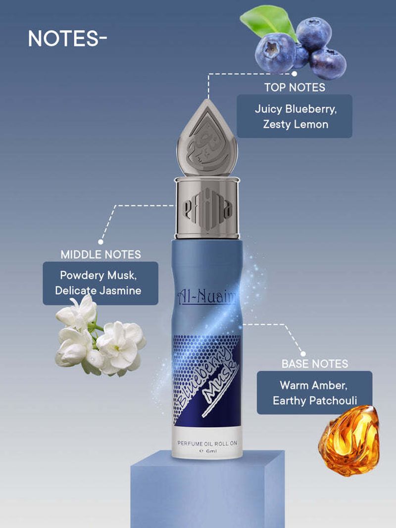 Al-Nuaim Velvet Blueberry Musk Alcohol-Free Attar - Image 3
