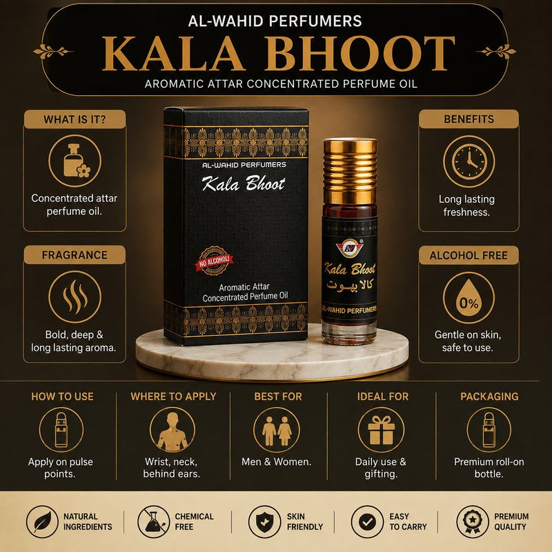 al-wahid Kala Bhoot V1 Herbal Attar (Woody) - Image 6