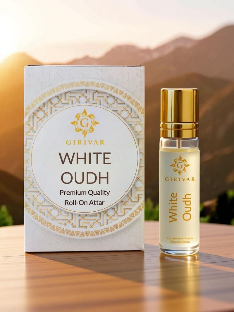 girivar White Oudh Attar Roll On Perfume 10ml - Image 4