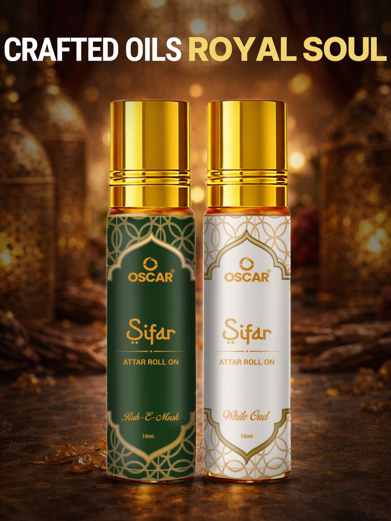 Oscar White Oud & Ruh-e-Musk Alcohol-Free Attar Perfume 10mlx2 - Image 4