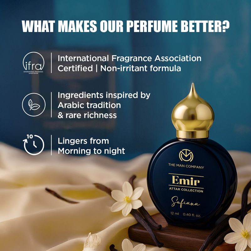THE MAN COMPANY Alcohol-Free Attar Perfume for Men - Sufiana Emir - Image 6