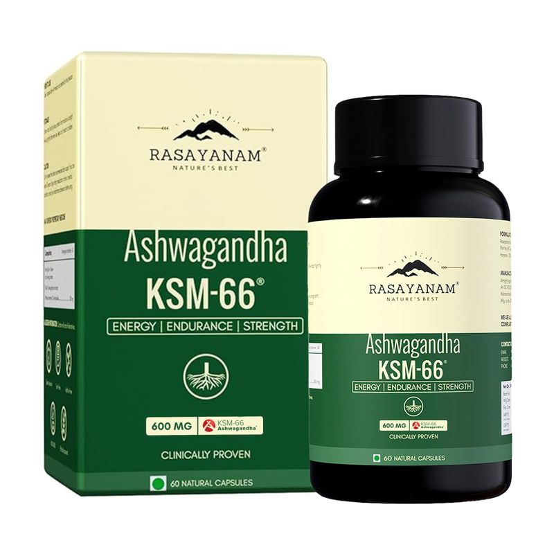 Rasayanam Ashwagandha KSM-66 60 Capsules - Image 2