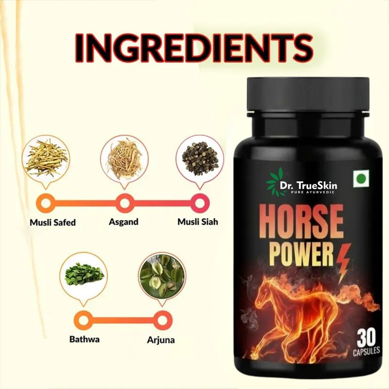 Dr.TrueSkin Horse Power Capsules 30 Count Black - Image 4
