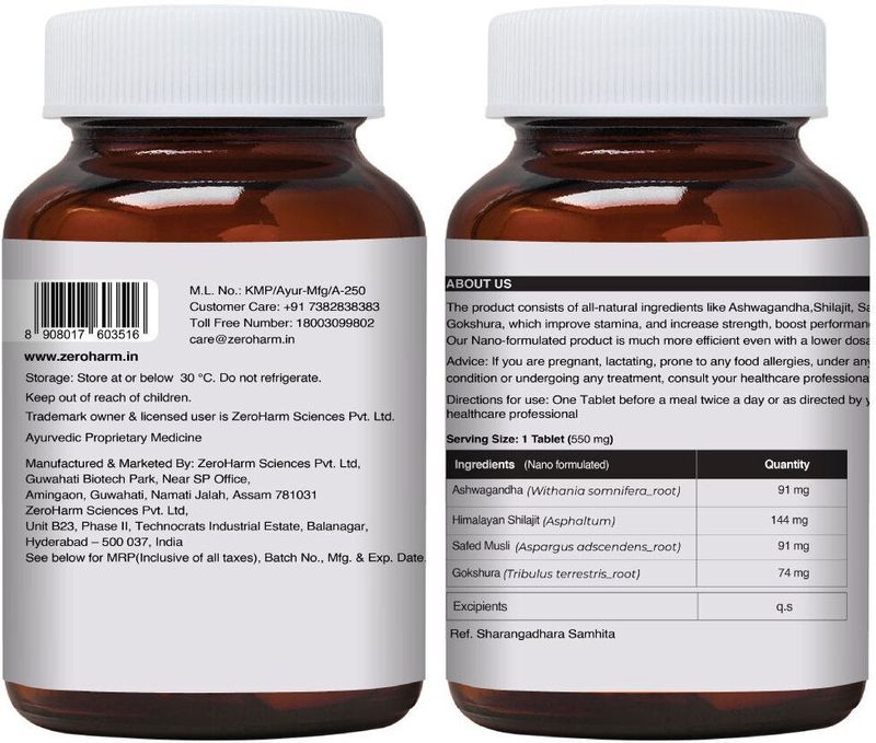 ZEROHARM Shilajit Ashwagandha Nano Formulated - Image 4