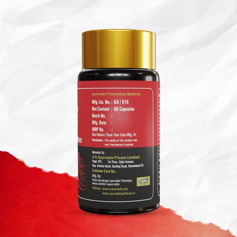 A R Ayurveda Horse Fire Capsule For Men- 60 Capsules - Image 3