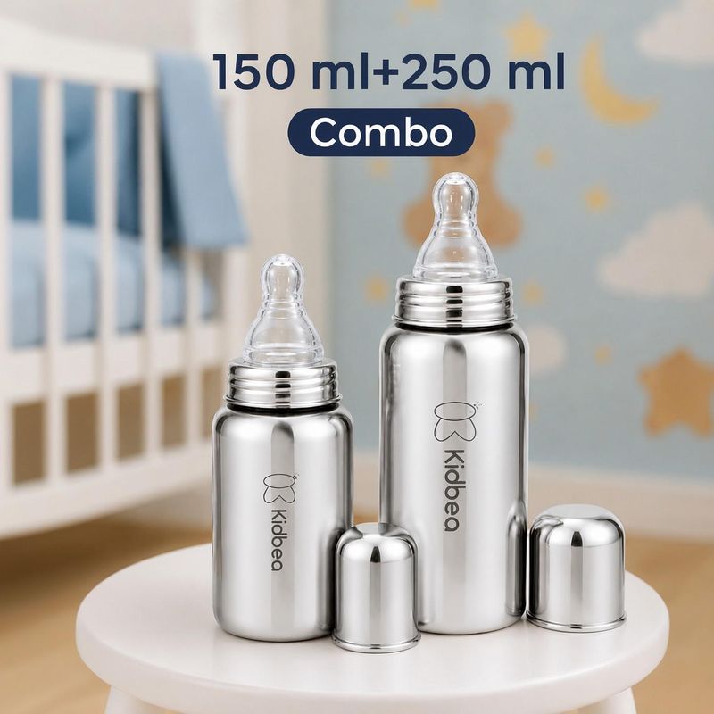 Kidbea Premium Baby Bottle Combo 150ml & 250ml - Image 2