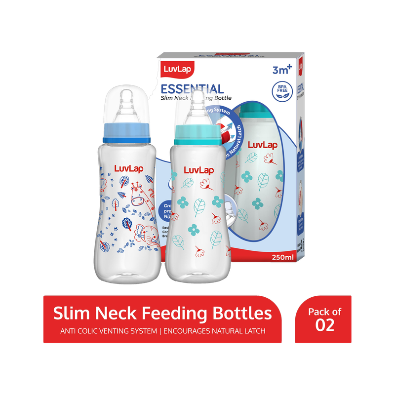 LuvLap Anti-Colic Slim Neck 250 ml Pack of 2 - Image 2