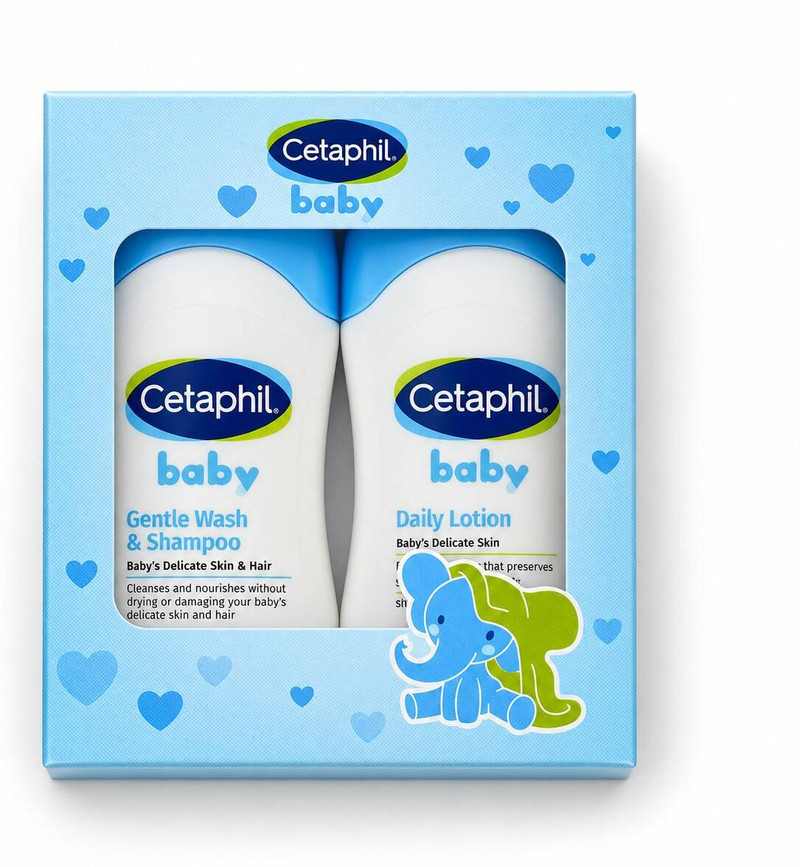 Cetaphil Baby Travel Pack-Gentle Daily Lotion 50ml+Wash & Shampoo 50ml Flipkart Exclusive (Multicolor)