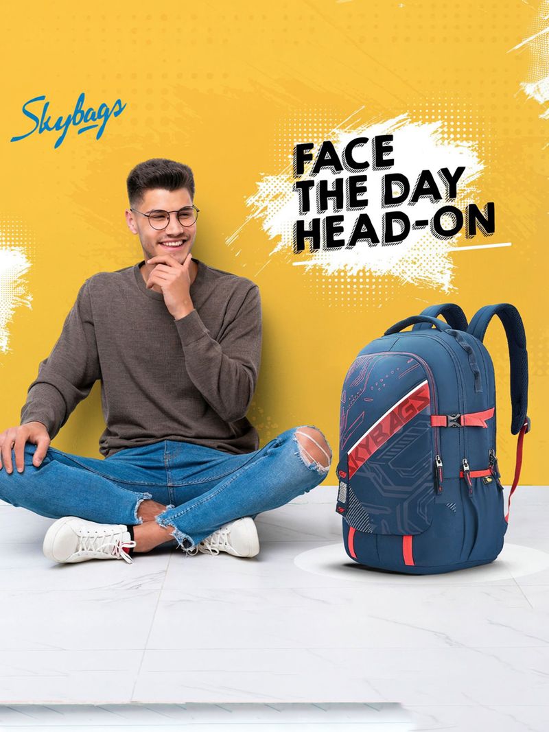 SKYBAGS 40L Laptop Backpack Vesper - Navy - Image 4