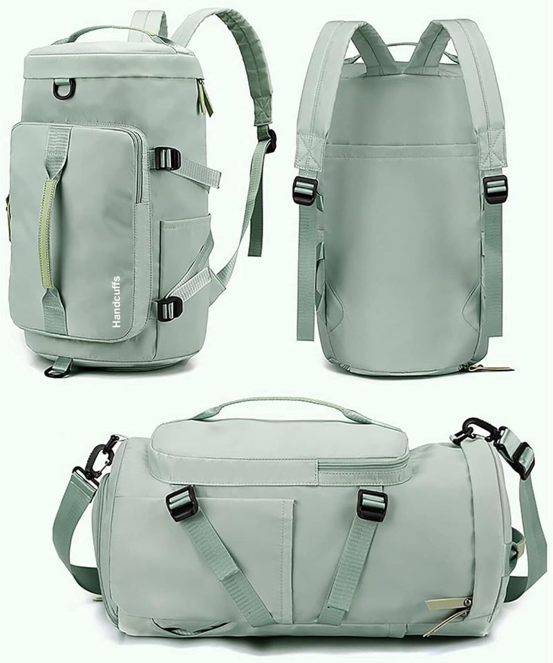 Excite Shoppers 60L 3-in-1 Gym Duffel Bag - Green - Image 3