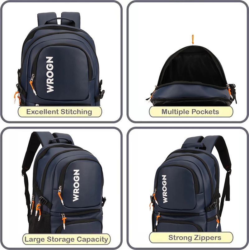WROGN 35L Laptop Backpack with Rain Cover - Image 6