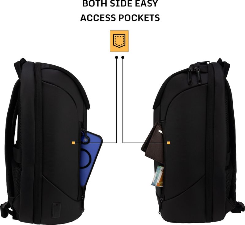 F Gear 30L Black Anti-Theft Laptop Backpack - Image 5