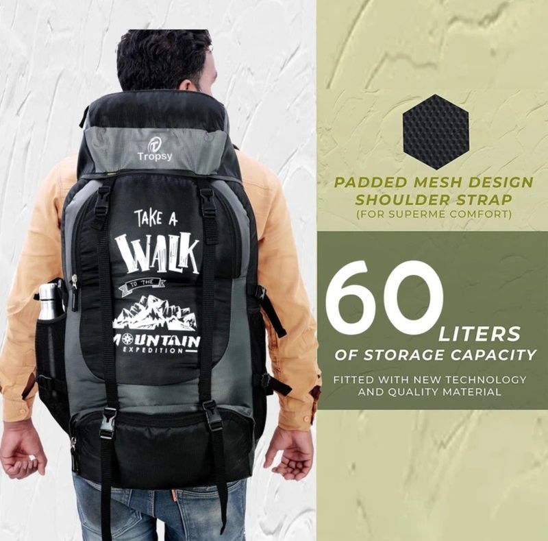 JIRFASHION 60L Hiking Trekking Camping Backpack - Image 4