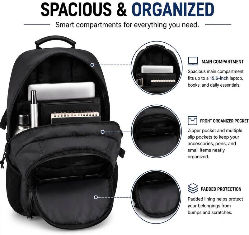 WROGN 32L Reverse Stylish Laptop Backpack - Image 4
