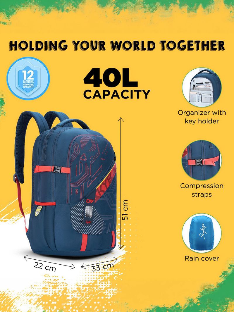 SKYBAGS 40L Laptop Backpack Vesper - Navy - Image 6