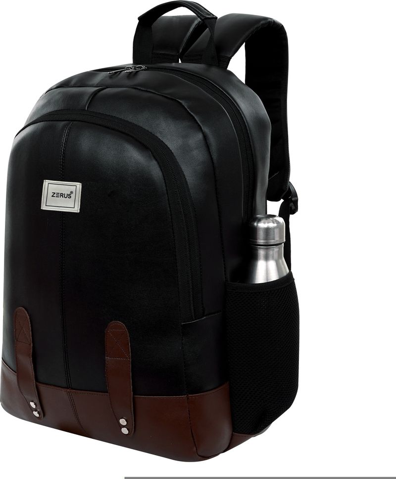 ZERUS 28L Medium PU Leather Laptop Backpack - Image 6