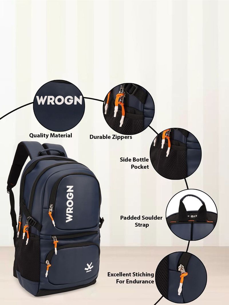 WROGN 35L Laptop Backpack with Rain Cover - Image 5