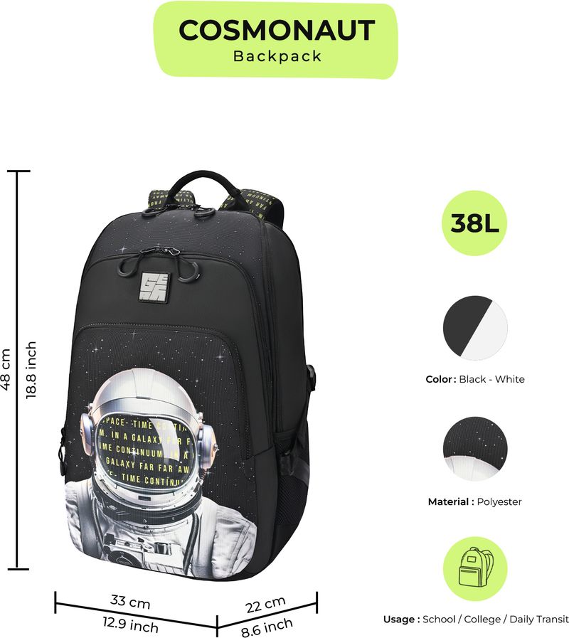 Gear 38L Cosmonaut Backpack 19" Black - Image 3