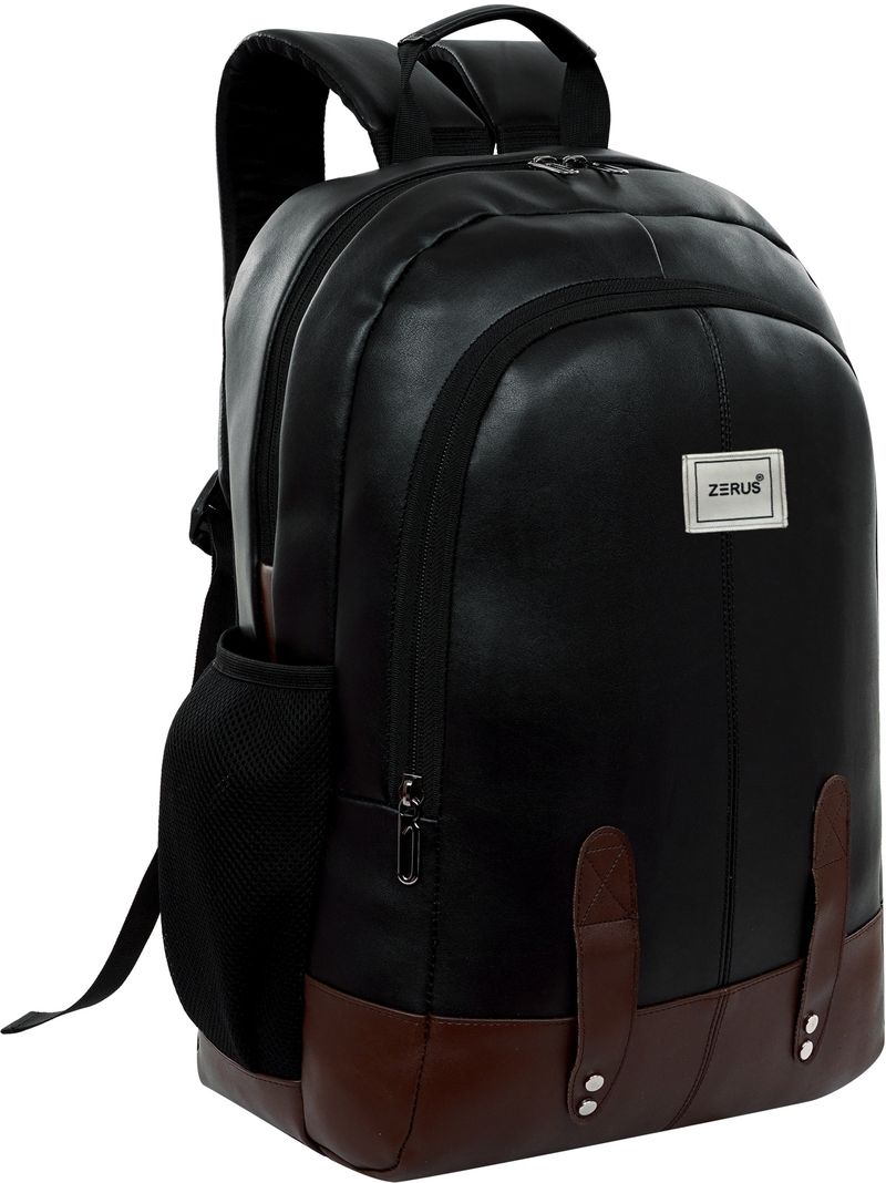 ZERUS 28L Medium PU Leather Laptop Backpack - Image 5