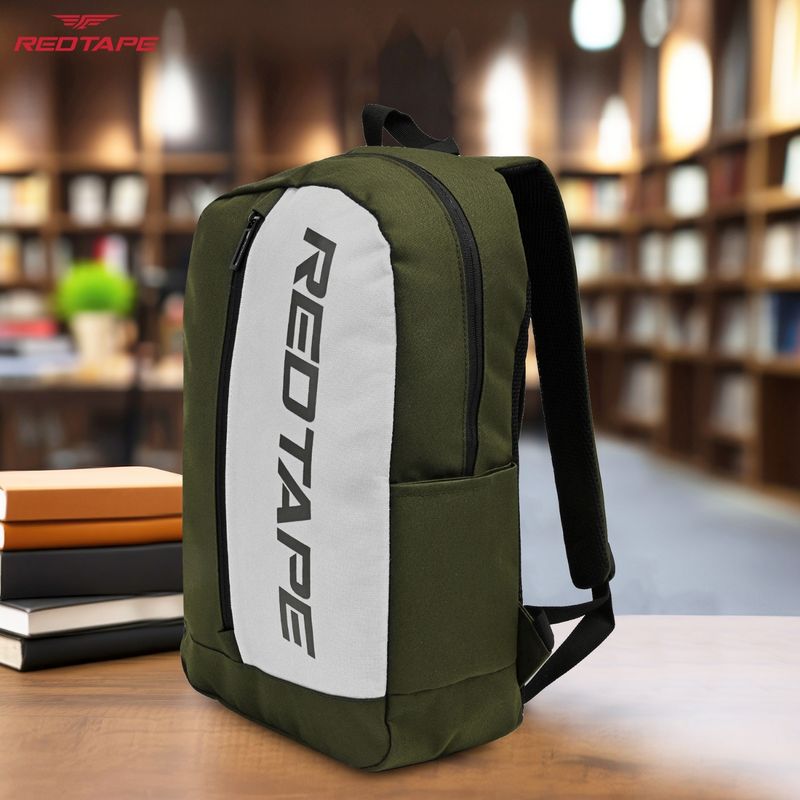 RED TAPE 19.5 L Laptop Backpack Olive Beige Boys & Unisex Polyester Backpack | School, College & Office Bag (Green) - Image 3