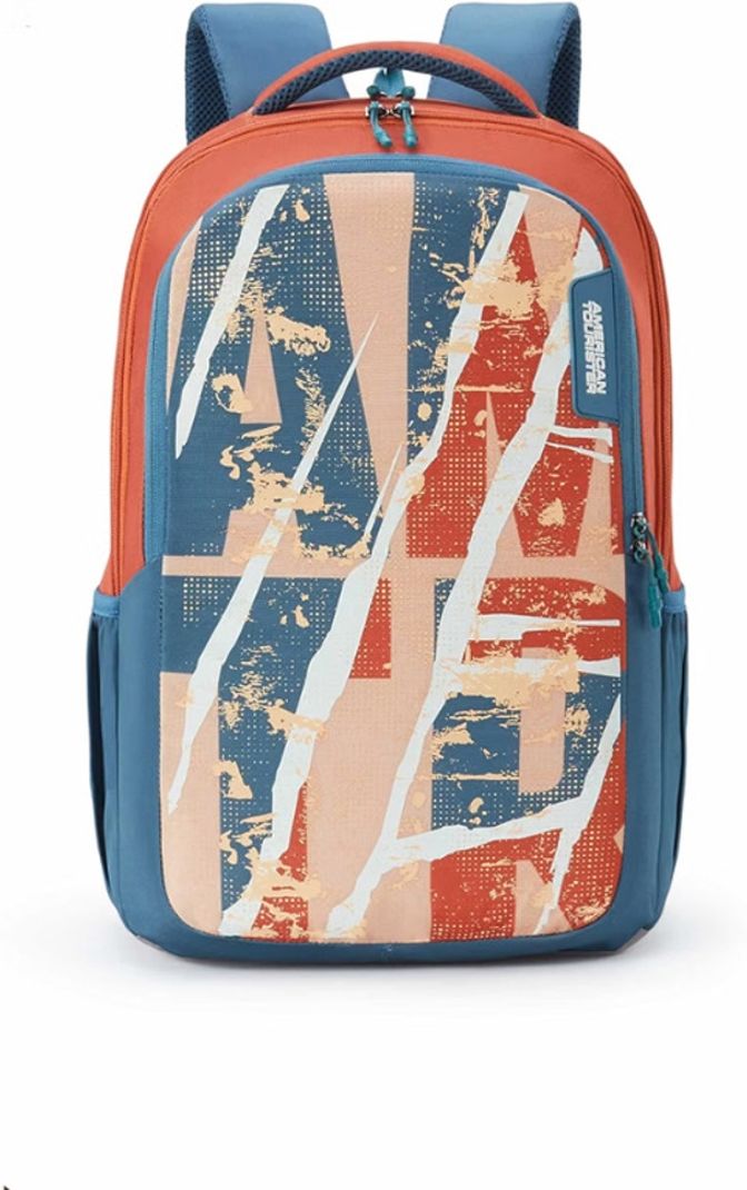 AMERICAN TOURISTER Large 35 L Backpack Stan 3 Compartments Bottle Pocket Padded Back Rust Green School Backpack (Green) - Image 5