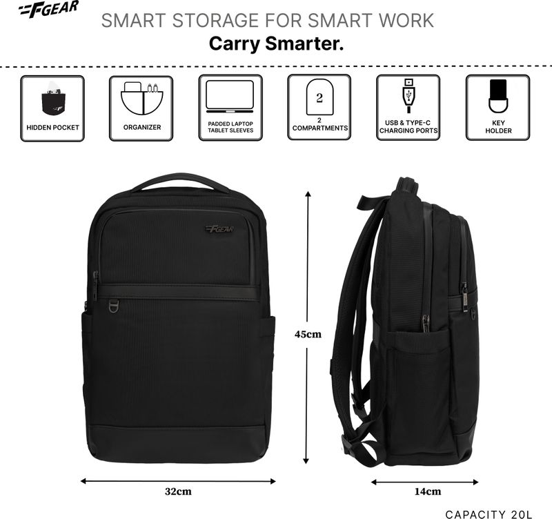 F GEAR Hallstat 20L Laptop Backpack - Image 3