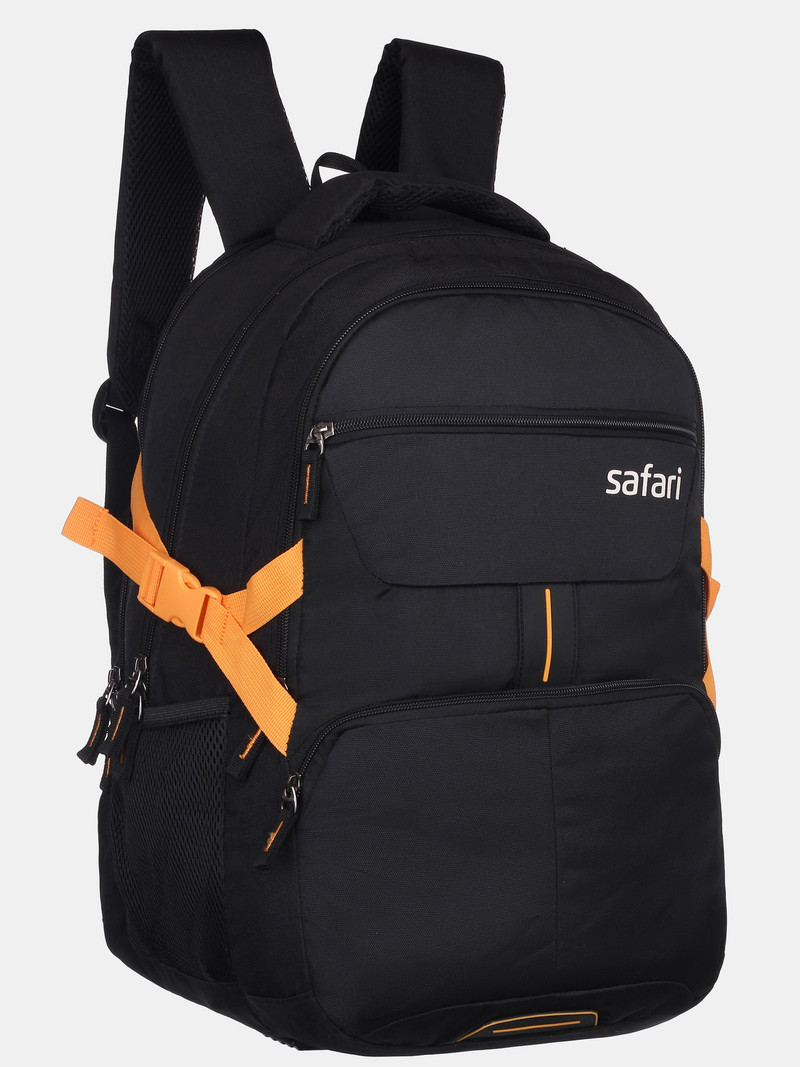 Safari SAFARI Large 36 L Laptop Backpack With Rain Cover Tritan Deluxe Black (Black)
