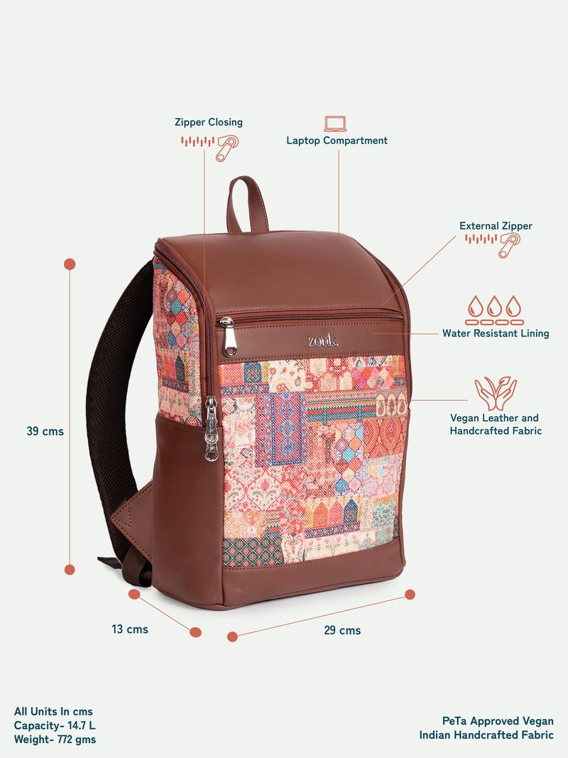 ZOUK 14.7L Amalia Backpack (Large) - Kutch Gamthi - Image 3