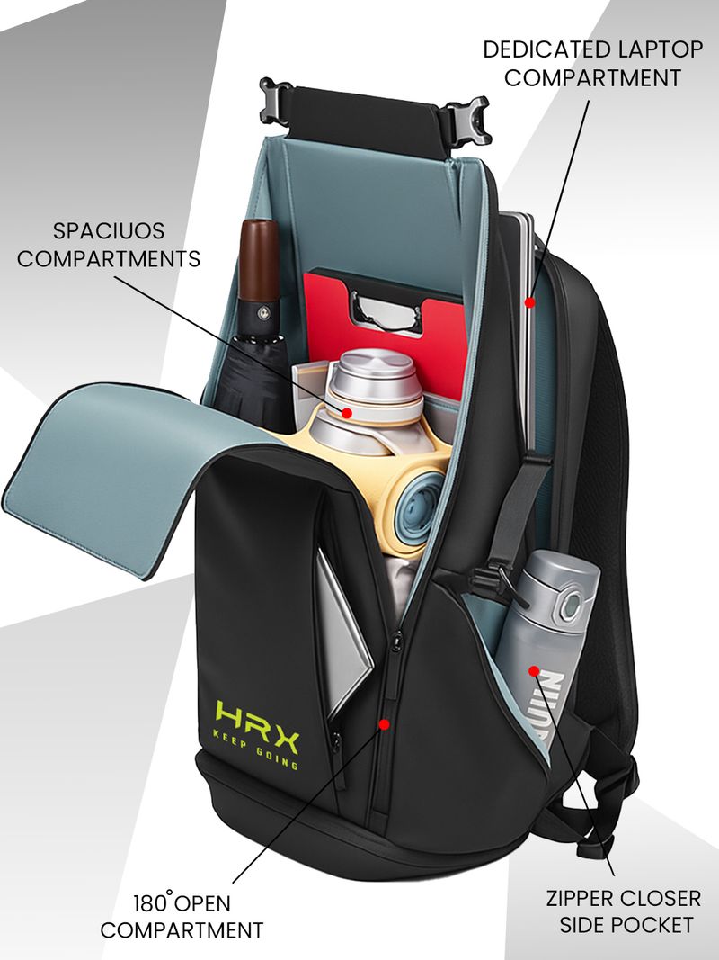 HRX by Hrithik Roshan 40L Laptop Backpack - Image 6