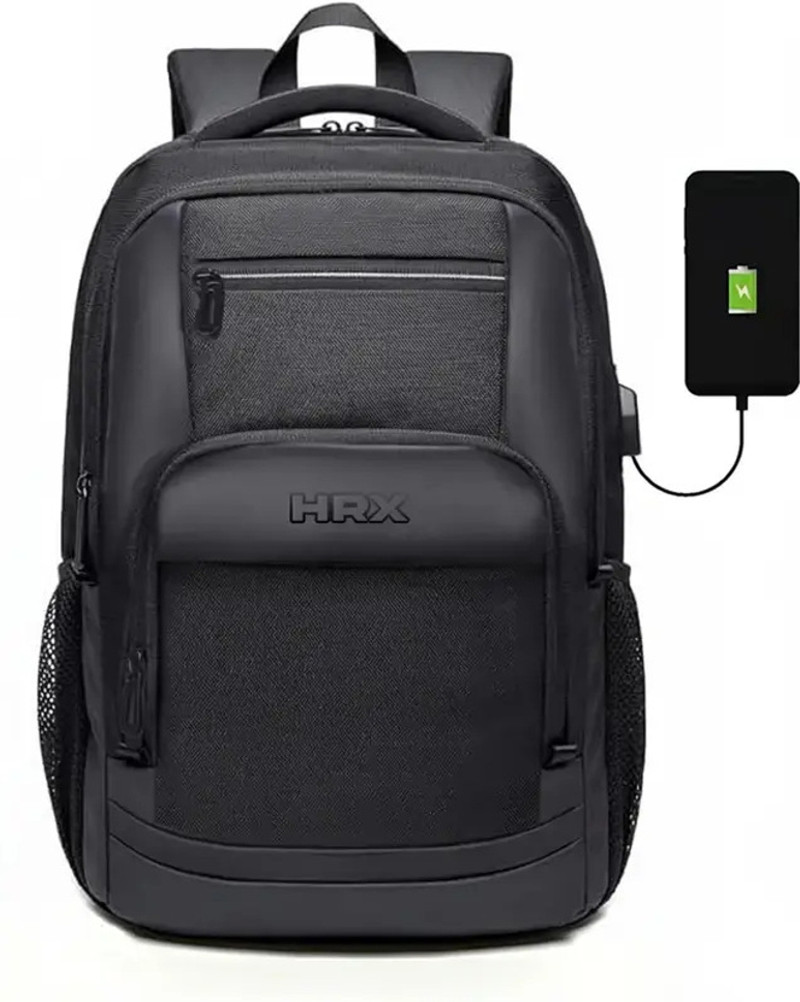 HRX by Hrithik Roshan Large 38 L Laptop Backpack Bange Captain Premium bag Black