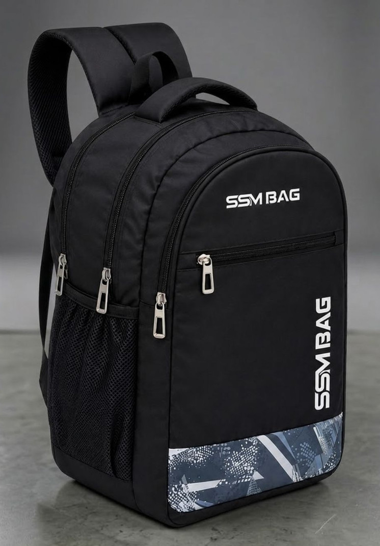 Medium 30 L Laptop Backpack Black print