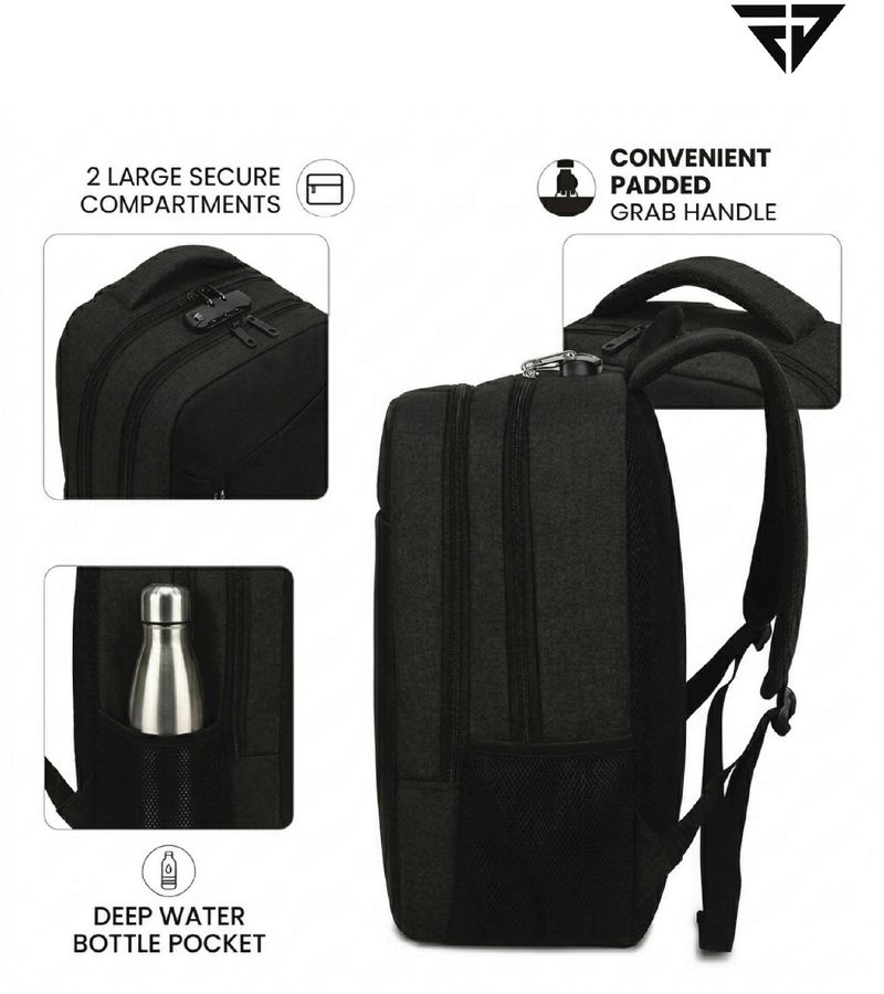 FUR JADEN 25L Laptop Backpack 15.6 Inch with Anti Theft Lock - Image 4