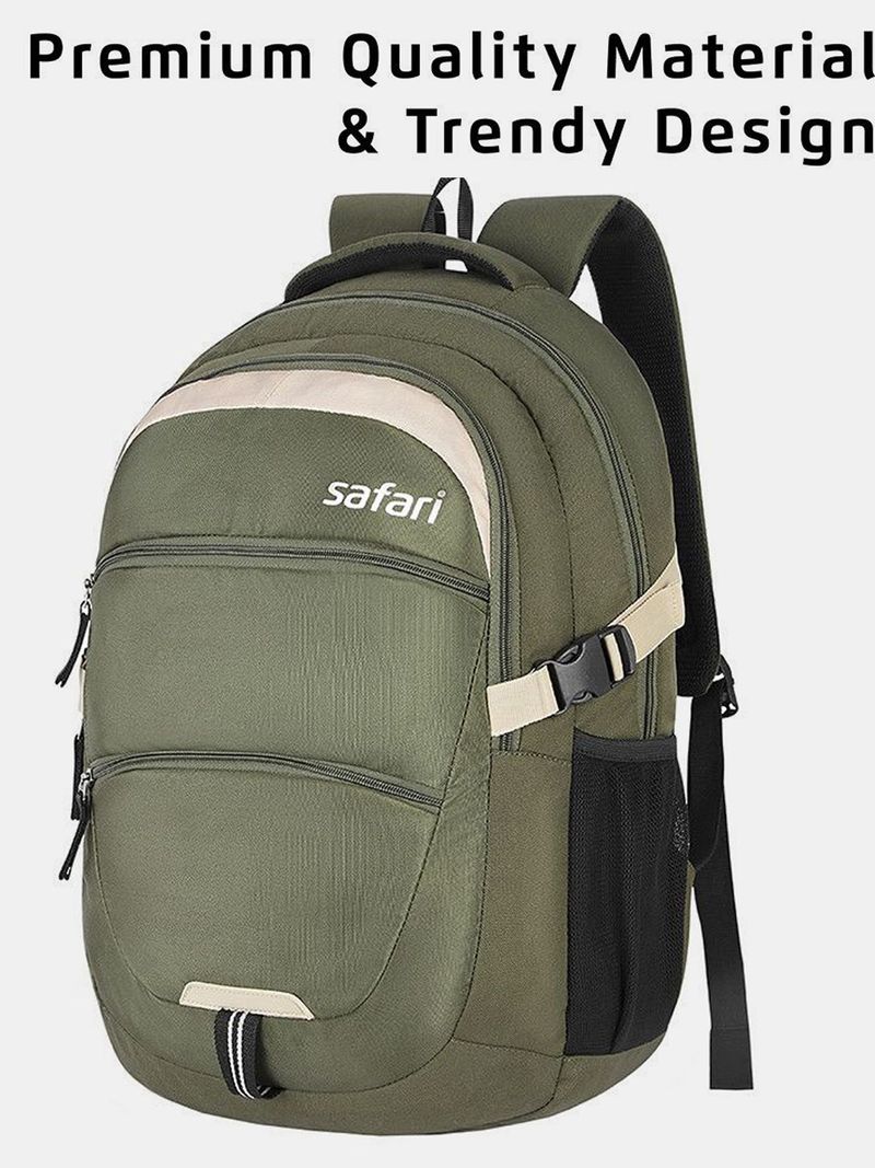 SAFARI Medium 30 L Laptop Backpack ASHPER CB With 6 Pockets (Green) - Image 6