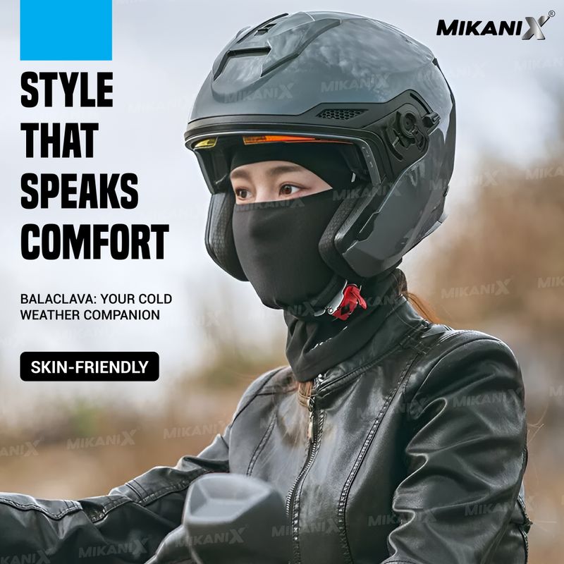 MIKANIX Black Bike Face Mask - Image 4