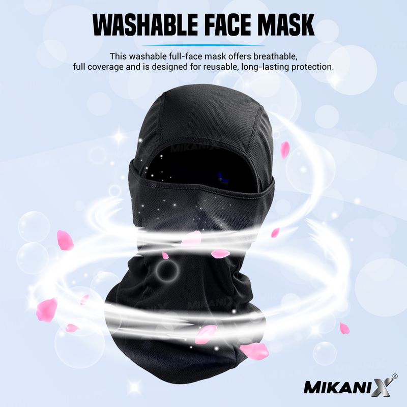 MIKANIX Black Bike Face Mask - Image 5