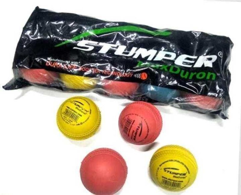 p sports STUMER Ball Cricket Rubber Ball, Pack of 10, Red - Image 4