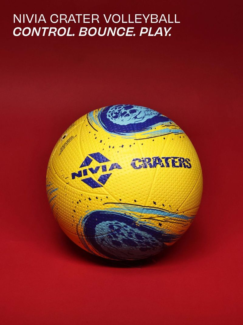 NIVIA Craters Volleyball Size 4 Blue Yellow - Image 3