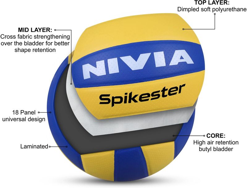 NIVIA Spikester Volleyball Size 4 - Image 3
