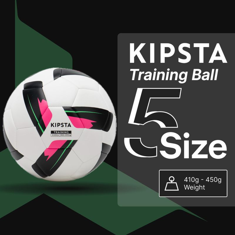 KRISSDIL KIPSTA Size 5 Machine-Stitched Football Training Ball - White - Image 4