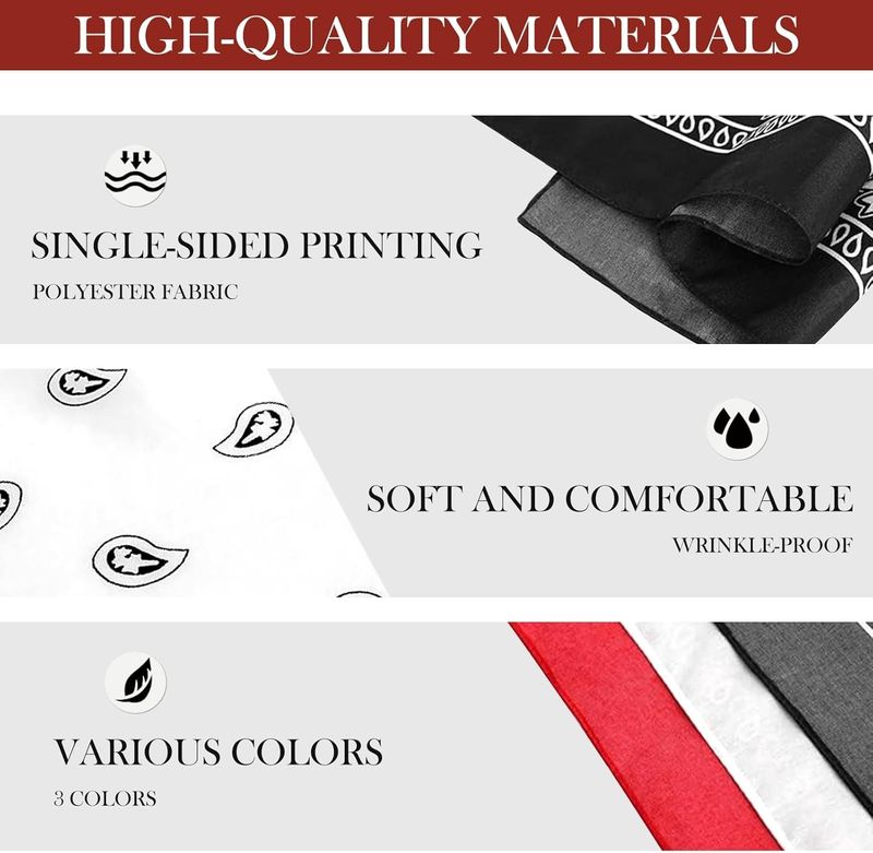 Bradley Men & Women, Boys & Girls Printed Bandana (Pack of 3) - Image 6