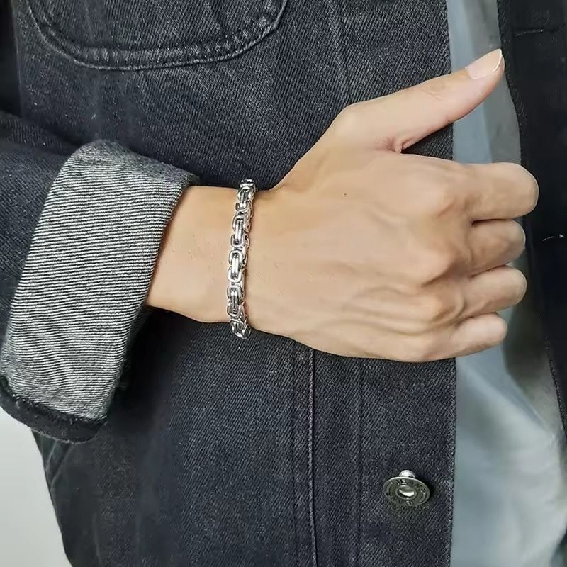 IGA COLLECTION Stainless Steel Platinum Bracelet Silver - Image 4