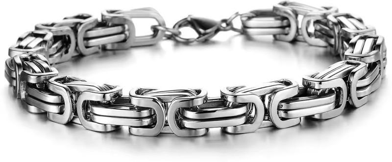 IGA COLLECTION Stainless Steel Platinum Bracelet Silver - Image 2