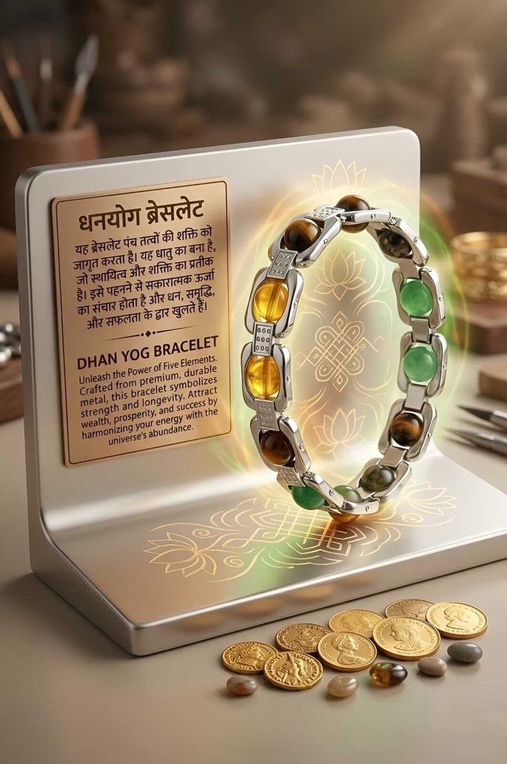 Saleha Agate Brass Crystal Silver Bracelet - Image 3